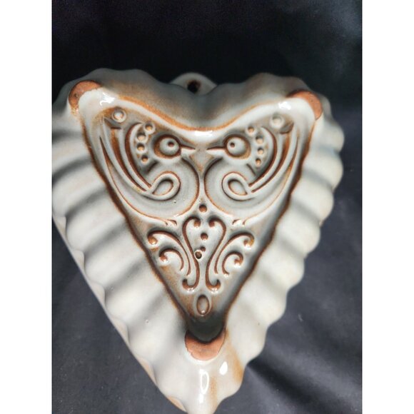 VTG West German Cerabac Redware Heart Shaped Pottery Mold Scheurich Keramik - Picture 3 of 10